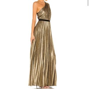 Gold Pleated BCBG Dress